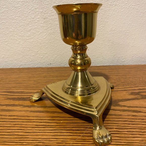 Other - Vintage Brass Claw Footed Candleholder
